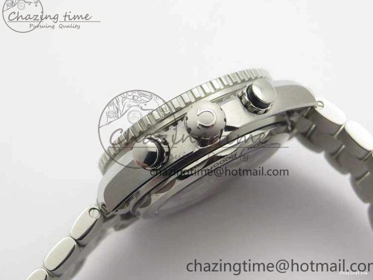 0424 FastDry Planet Ocean Master Chrono SS OM 1:1 Best Edition Black Dial On SS Bracelet A9900 V 8112